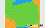 Political Simple Map of Zuid