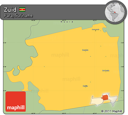Savanna Style Simple Map of Zuid