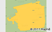Savanna Style Simple Map of Zuid, single color outside
