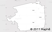 Silver Style Simple Map of Zuid, cropped outside