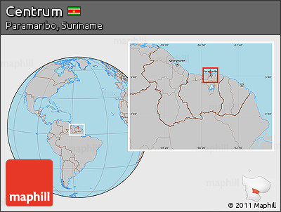 Gray Location Map of Centrum, within the entire country