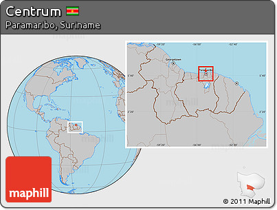 Gray Location Map of Centrum, within the entire country