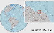 Gray Location Map of Centrum, hill shading
