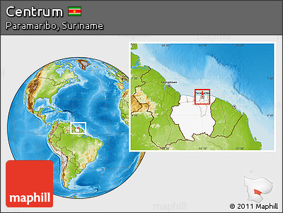 Physical Location Map of Centrum, highlighted country