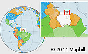 Political Location Map of Centrum, highlighted country, highlighted parent region, within the entire country
