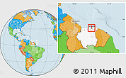 Political Location Map of Centrum, highlighted country