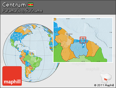 Political Location Map of Centrum, highlighted parent region
