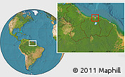 Satellite Location Map of Centrum, within the entire country