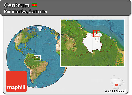 Satellite Location Map of Centrum, highlighted country, highlighted parent region, within the entire country
