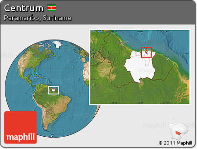 Satellite Location Map of Centrum, highlighted country, highlighted parent region, within the entire country