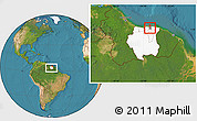Satellite Location Map of Centrum, highlighted country, highlighted parent region, within the entire country