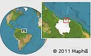 Satellite Location Map of Centrum, highlighted country