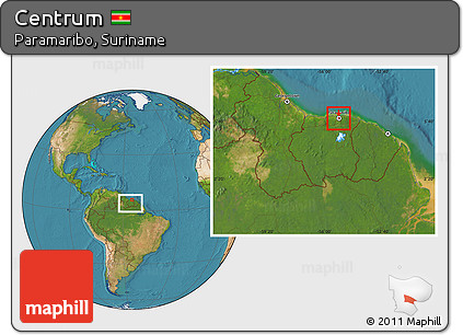 Satellite Location Map of Centrum, highlighted parent region, within the entire country