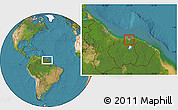 Satellite Location Map of Centrum, highlighted parent region