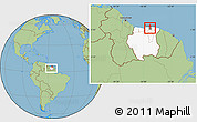 Savanna Style Location Map of Centrum, highlighted country, within the entire country