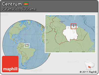 Savanna Style Location Map of Centrum, highlighted country, highlighted parent region, within the entire country, hill shading