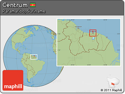 Savanna Style Location Map of Centrum, highlighted parent region, within the entire country