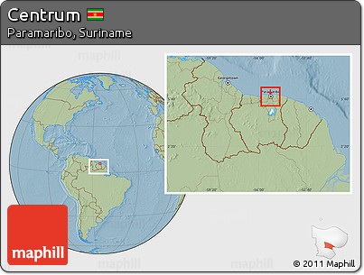 Savanna Style Location Map of Centrum, highlighted parent region, within the entire country, hill shading