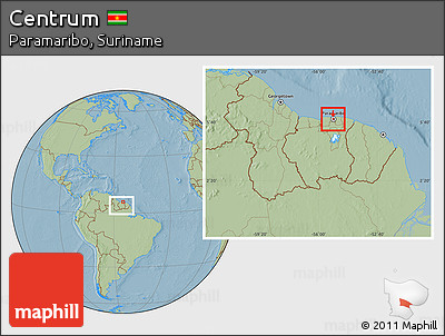 Savanna Style Location Map of Centrum, highlighted parent region, within the entire country, hill shading