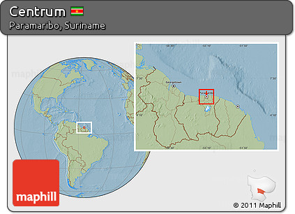 Savanna Style Location Map of Centrum, hill shading