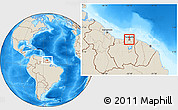 Shaded Relief Location Map of Centrum