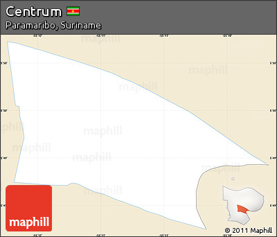 Classic Style Simple Map of Centrum, single color outside