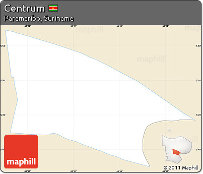 Classic Style Simple Map of Centrum, single color outside
