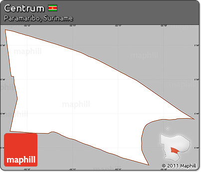 Gray Simple Map of Centrum, cropped outside