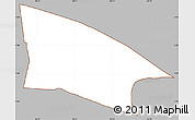 Gray Simple Map of Centrum, cropped outside