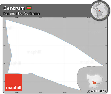 Gray Simple Map of Centrum, single color outside