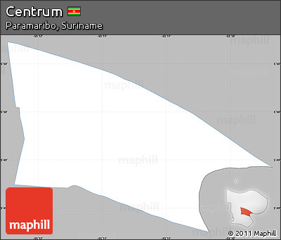 Gray Simple Map of Centrum, single color outside