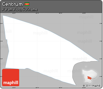 Gray Simple Map of Centrum, single color outside