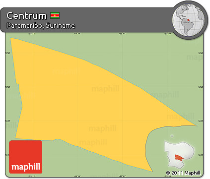 Savanna Style Simple Map of Centrum, single color outside