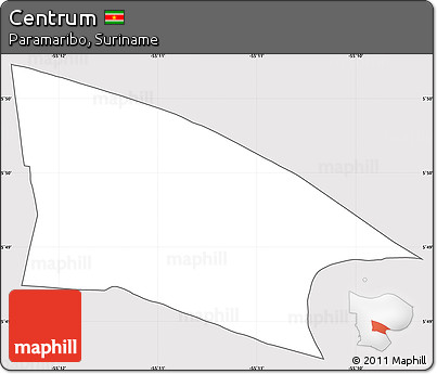 Silver Style Simple Map of Centrum, cropped outside