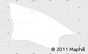 Silver Style Simple Map of Centrum, single color outside