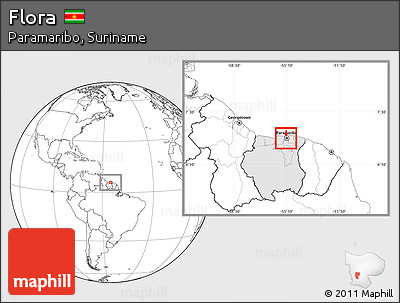Blank Location Map of Flora, highlighted country, highlighted parent region