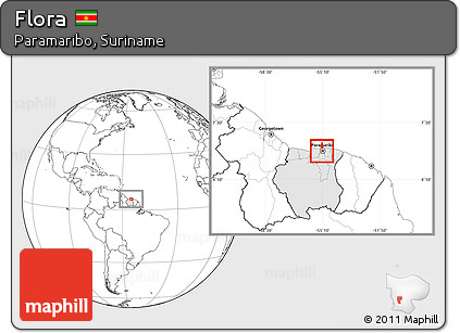 Blank Location Map of Flora, highlighted country, highlighted parent region