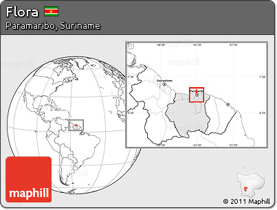 Blank Location Map of Flora, highlighted country, highlighted parent region