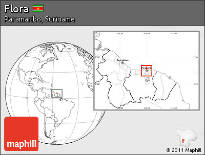 Blank Location Map of Flora, highlighted parent region