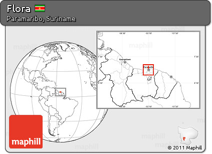 Blank Location Map of Flora, highlighted parent region