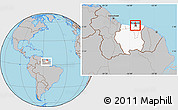 Gray Location Map of Flora, highlighted country, highlighted parent region, within the entire country