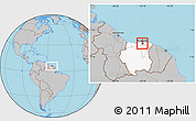 Gray Location Map of Flora, highlighted country, highlighted parent region