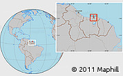 Gray Location Map of Flora, highlighted parent region, within the entire country