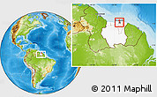 Physical Location Map of Flora, highlighted country, within the entire country