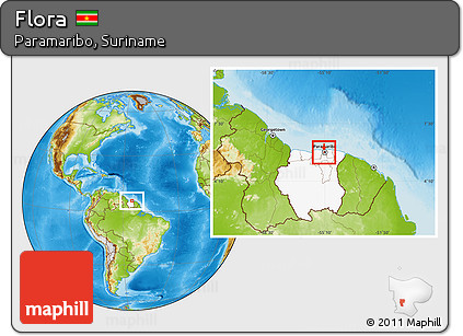 Physical Location Map of Flora, highlighted country