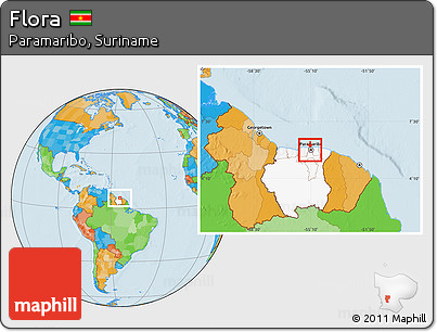 Political Location Map of Flora, highlighted country, highlighted parent region