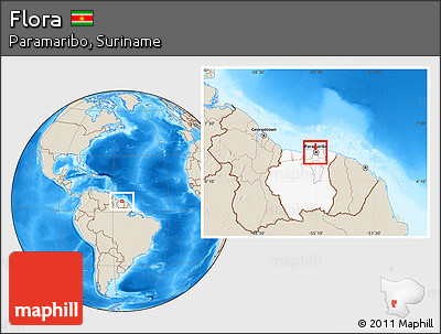 Shaded Relief Location Map of Flora, highlighted country, highlighted parent region