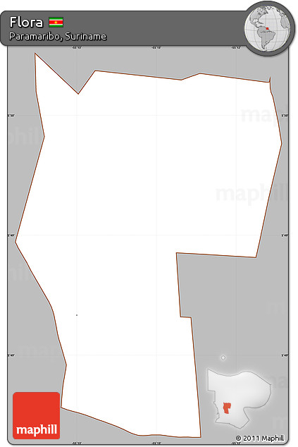 Gray Simple Map of Flora, cropped outside