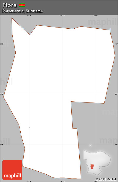 Gray Simple Map of Flora, cropped outside