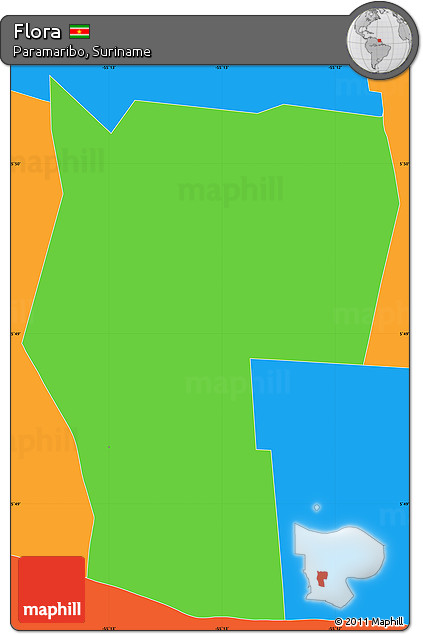 Political Simple Map of Flora